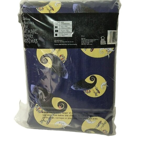 The Nightmare Before Christmas Tablecloth 60 x 102 Blue Christmas Halloween NEW - Picture 4 of 5